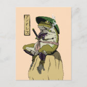 Samurai Frog Poster Imitate Canvas Print Acryl Pri Postkarte (Vorderseite)