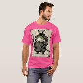 Samurai Frog Ukiyo-E Warrior Art T-Shirt (Vorne ganz)