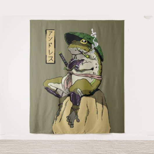Samurai Frog: Wächter des Lotus Wandteppich (Vorderseite)