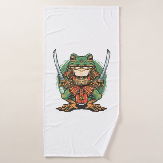  Samurai frog warrior  Badehandtuch (Badehandtuch)