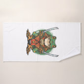  Samurai frog warrior  Badehandtuch (Badehandtuch)