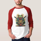 Samurai frog warrior Basic 3/4 Sleeve Raglan Shirt (Vorderseite)