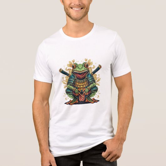 Samurai frog warrior Bella+Canvas Tri-blend T-Shir Shirt (Vorderseite)
