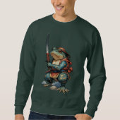 Samurai Frog Warrior mit Katana Sweatshirt (Vorderseite)