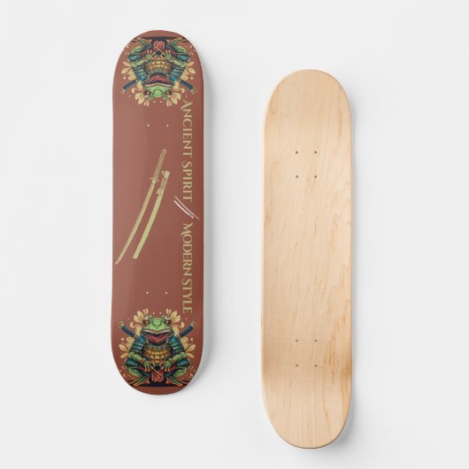 Samurai frog warrior Skateboard (Vorderseite)