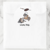 SAMURAI FROGS SCENE #1 RUNDER AUFKLEBER (Tasche)