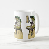 Samurai Frosch: Hüter der Lotusblume Kaffeetasse (VorderseiteRechts)