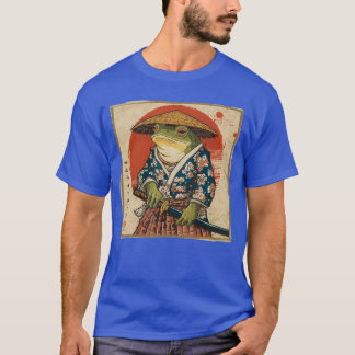 Samurai-Frosch japanische lustige Anime-Geschenke  T-Shirt