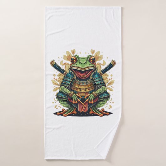 Samurai-Frosch-Krieger Badehandtuch (Badehandtuch)