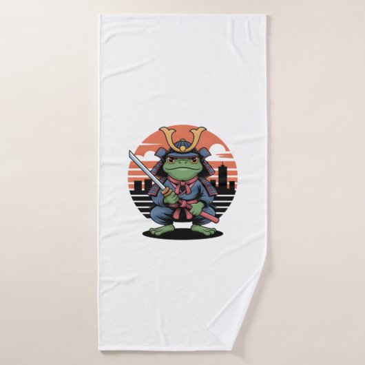 Samurai-Frosch-Krieger  Badehandtuch (Badehandtuch)