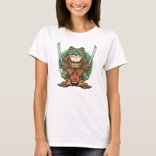 Samurai-Frosch-Krieger Basic 3/4-Ärmel Raglan T-Sh T-Shirt