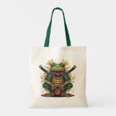 Samurai-Frosch-Krieger Budget-Tasche Tragetasche (Rückseite)