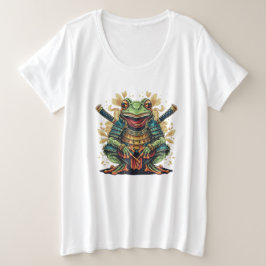 Samurai-Frosch-Krieger Damen T-Shirt in Übergröße