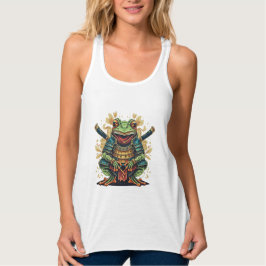 Samurai-Frosch-Krieger Flowy Racerback Tank Top
