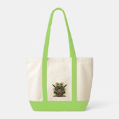 Samurai-Frosch-Krieger Impulse Tote Tragetasche (Rückseite)