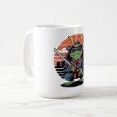Samurai-Frosch-Krieger Kaffeetasse (Vorderseite Links)