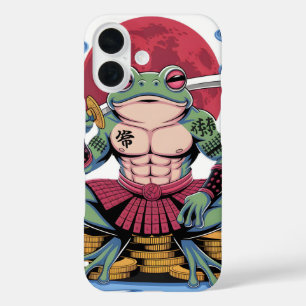 Samurai-Frosch-Krieger-Kunst iPhone 16 Hülle