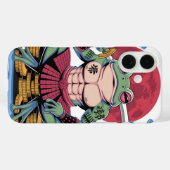 Samurai-Frosch-Krieger-Kunst Case-Mate iPhone Hülle (Rückseite (Horizontal))