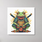Samurai-Frosch-Krieger Leinwanddruck (Vorderseite)