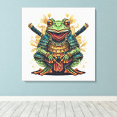 Samurai-Frosch-Krieger Leinwanddruck (Insitu (Holzboden))