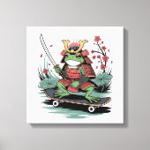 Samurai-Frosch-Krieger Leinwanddruck (Vorderseite)