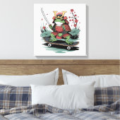 Samurai-Frosch-Krieger Leinwanddruck (Insitu (Schlafzimmer))