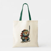Samurai-Frosch-Krieger mit Katana Tragetasche (Rückseite)