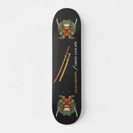 Samurai-Frosch-Krieger Skateboard (Vorne)