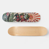 Samurai-Frosch-Krieger-Skateboard Skateboard (Horizontal)
