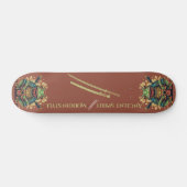 Samurai-Frosch-Krieger-Skateboard Skateboard (Horizontal)