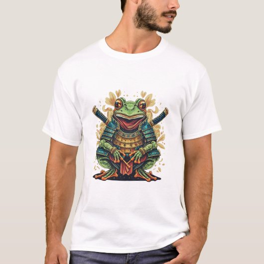 Samurai-Frosch-Krieger T-Shirt (Vorderseite)