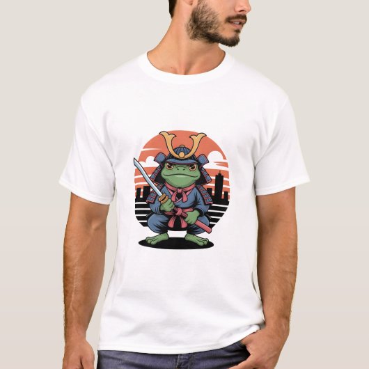 Samurai-Frosch-Krieger T-Shirt (Vorderseite)