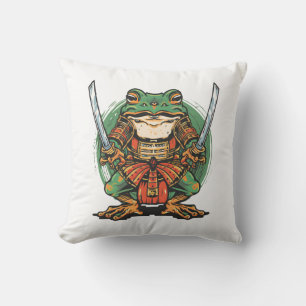 Samurai-Frosch-Krieger-Wurfkissen Kissen