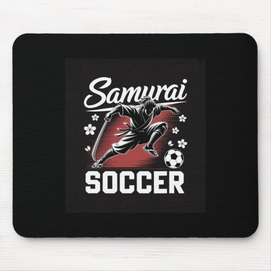 Samurai Fußball Krieger Geist Fußll Katana Klinge Mousepad (Vorne)