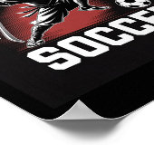 Samurai-Fußballkriegergeist-Fußball-Katana-Klinge Poster (Ecke)