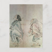 Samurai, gefolgt von einem Diener Postkarte (Vorderseite)