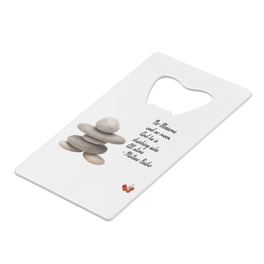 Samurai Geldkarten Flaschenöffner (Vorderseite Schrägansicht)