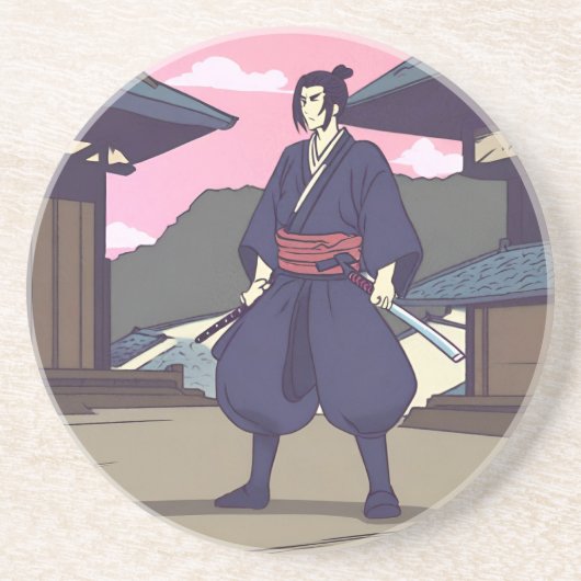 Samurai Getränkeuntersetzer (Vorne)