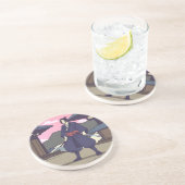 Samurai Getränkeuntersetzer (Seite)