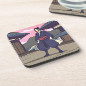 Samurai Getränkeuntersetzer (Linke Seite)