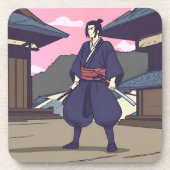 Samurai Getränkeuntersetzer (Vorderseite)