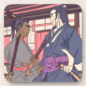 Samurai Getränkeuntersetzer (Vorderseite)