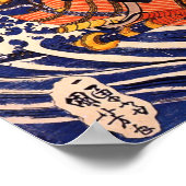 Samurai & Giant Salamander Kuniyoshi Kunst und Kul Poster (Ecke)