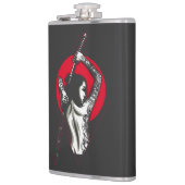 Samurai Girl Illustration Flachmann (Links)