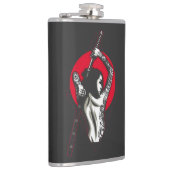 Samurai Girl Illustration Flachmann (Rechts)