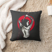 Samurai Girl Illustration T - Shirt Kissen (Decke)