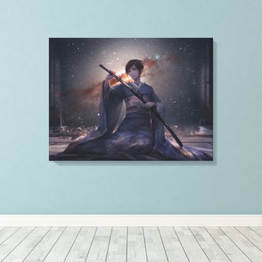 Samurai Girl Leinwanddruck (Insitu (Holzboden))