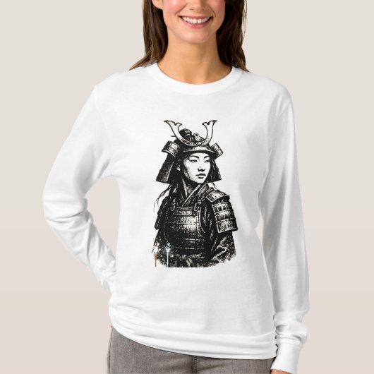 Samurai Girl Straßenkunst T-Shirt (Vorderseite)
