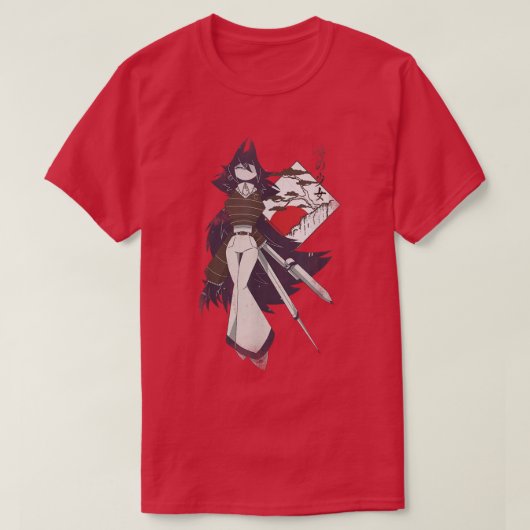 Samurai Girl Warrior Ukiyo Fpe Grundpapier E T-Shirt (Design vorne)