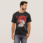 Samurai Girl Warrior Woman Bushido Code Japan T-Shirt (Vorne ganz)